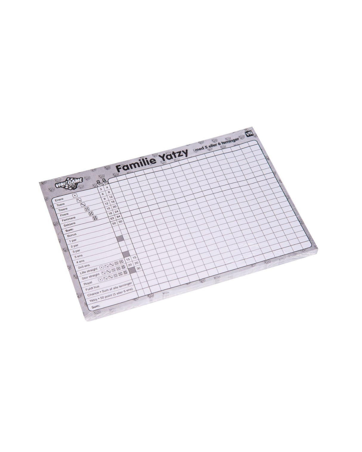 Yatzy familie blok 2 stk