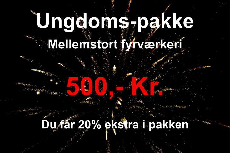 Ungdoms-pakke 500,- kr