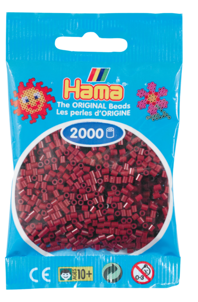 Hama mini perler mørkerød 501-30