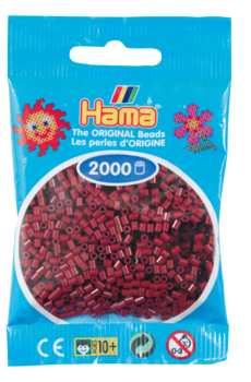 Hama mini perler mørkerød 501-30