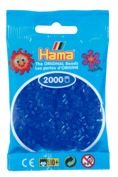 Hama mini perler neon blå 501-36