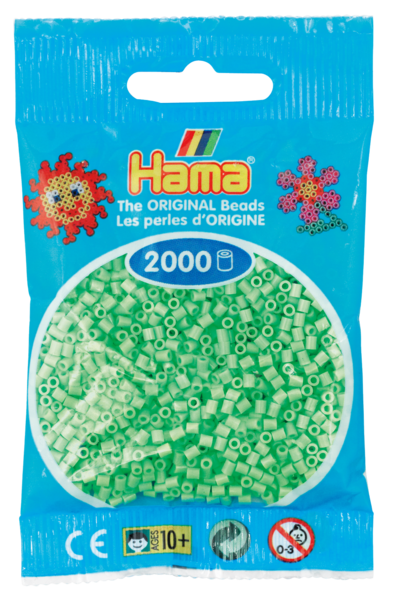 Hama mini perler pastel grøn 501-47