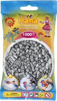 Hama perler 1000 stk.  Lys grå 207-17.