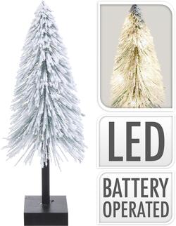 Juletræ med sne og LED lys