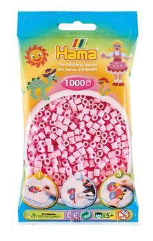 Hama perler 1000 stk. Pastel rosa - 207-95
