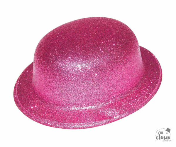 Bowler hat i plast - Pink