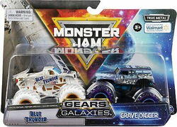 Monster Jam 1:64 Gears & Galaxies 2-pack - Blue Thunder & Grave Digger