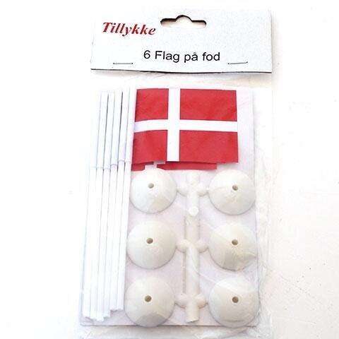 Bordflag i plast 6 stk. 15cm