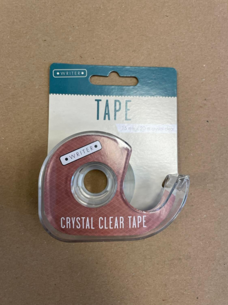 Tape med holder "Crystal clear" 15mmx20m