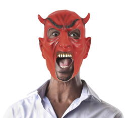 Adult full face latex mask - devil