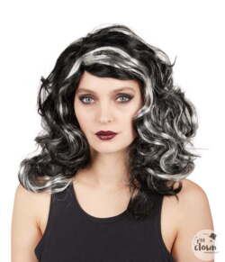 Witch wig - black-grey
