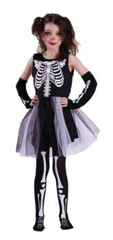 Skeleton child costume for girl 5-6 years