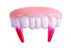 Blodig vampyr tænder