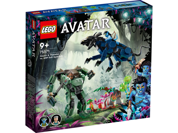 75571 LEGO Avatar Neytiri og thanator mod Quaritch i AMP-dragt