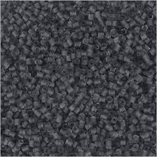 Rocaiperler, 2-cut, diam. 1,7 mm str. 15/0, hulstr. 0,5mm, 25g - grå
