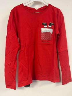Rød KidsONLY langærmet t-shirt med julemanden - 15242161
