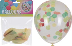 Balloner 3 stk med konfetti