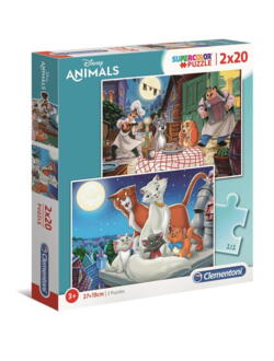 2x20 Puzzles Kids Disney Animal Friends