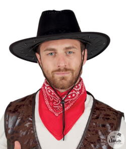Cowboy hat - Sort nubusk - Voksen