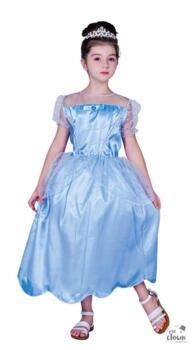 Prinsesse kostume blå 5-6 år