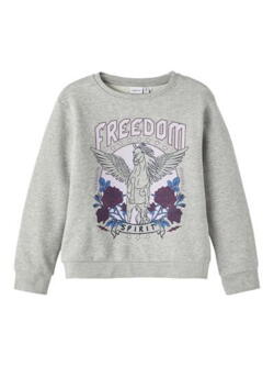 Grå name it sweatshirt "FREEDOM" - 13210726
