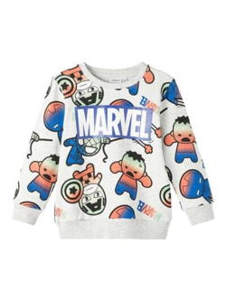 Meleret lysegrå name it Marvel sweatshirt - 13215450