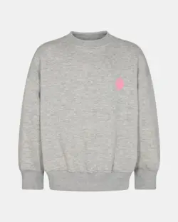 Meleret grå Sofie Schnoor sweatshirt med Jordbær logo - G231214