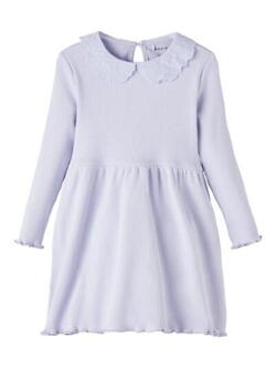 Lavendel name it rib kjole med krave - 13215315