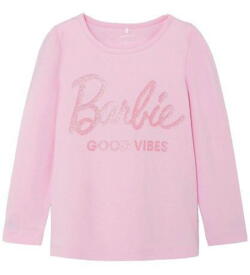 Lyserød name it Barbie langærmet t-shirt - 13216786