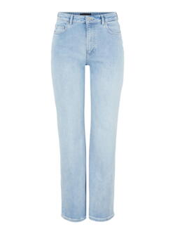 Lys Denim PIECES jeans med vide ben - 17124328