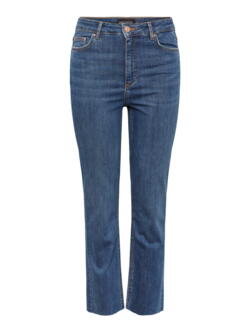 Mellemblå denim PIECES stretchy jeans - 17127360