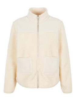 Hvid Pieces fleece jakke - 17106806