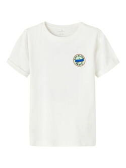 Hvid jet stream Name it t-shirt med skateboard - 13222276