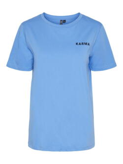 Blå Granada sky PIECES t-shirt "KARMA" - 17135302