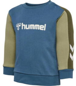 Blå - bering sea - hummel - EDDO sweatshirt - 221124-7050