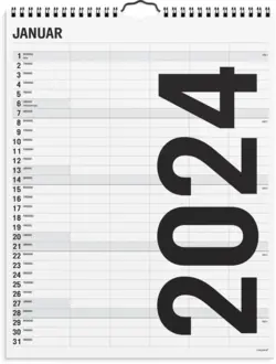 Familiekalender Black and white 5 kol. 2024