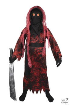 Ghost costume - kids - red - 5/6 years