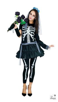 Skeleton woman costume - adult - S/M