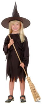 Witch costume - kids - black - 7/9 years