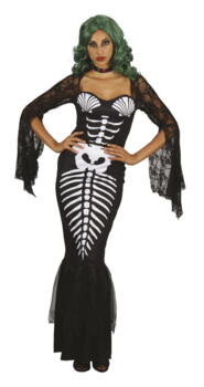 Adult skeleton mermaid costume L-XL