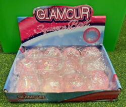 Glamour Fidget Bold m/Blomster og Glitter 6 cm 1stk