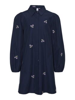 Navy - navy blazer - Vero moda girls - kjole - broderi - blomster - 10294409