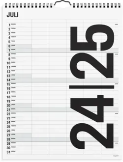 Studie Familiekalender Black and White 5 kol. 2024/2025