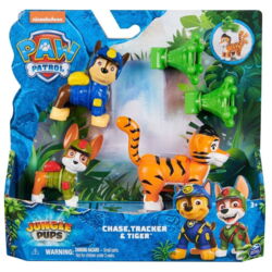 Paw Patrol Jungle Hero Pup - Chase & Tracker 2 figures, 1 Elephant & aunching acces.