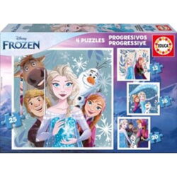 Educa Progressive Puzzles Frozen 12-16-20-25