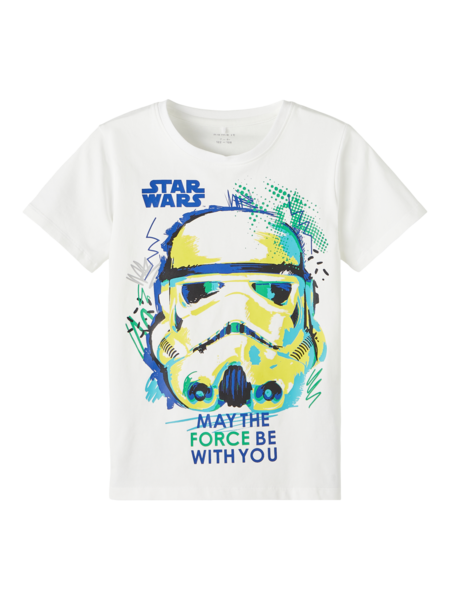 Hvid - bright white - Name it - tshirt - star wars - 13222800