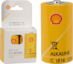 Batteri C/LR14 alkaline 2stk - Shell