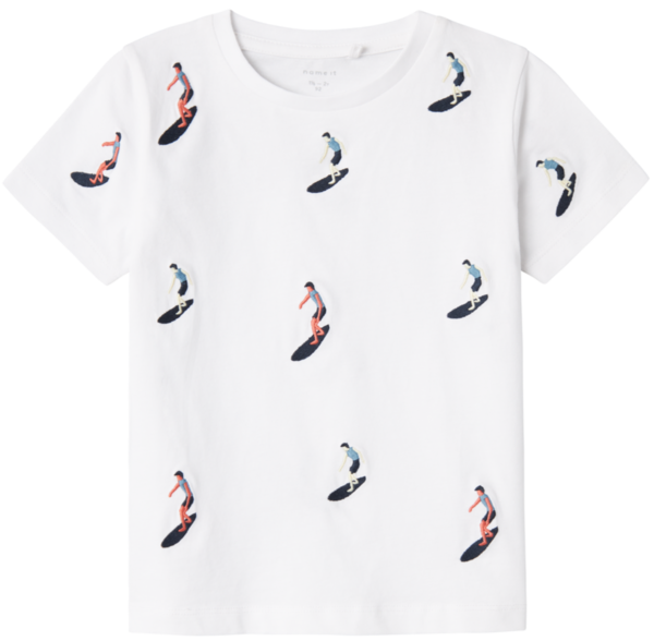 Hvid - bright white - Name it - tshirt - surfers - 13230492