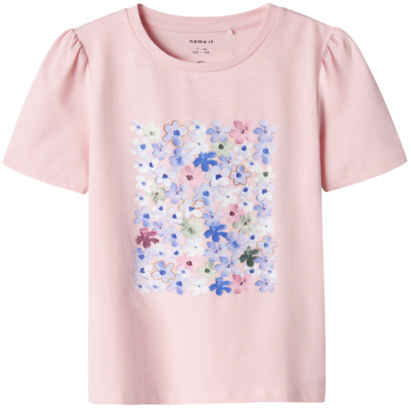 Lyserød - parfait pink - name it - tshirt - blomster - 13230271