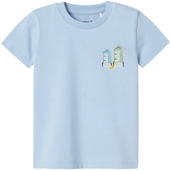 Blå - chambray blue - Name it - tshirt - beach house - 13234359